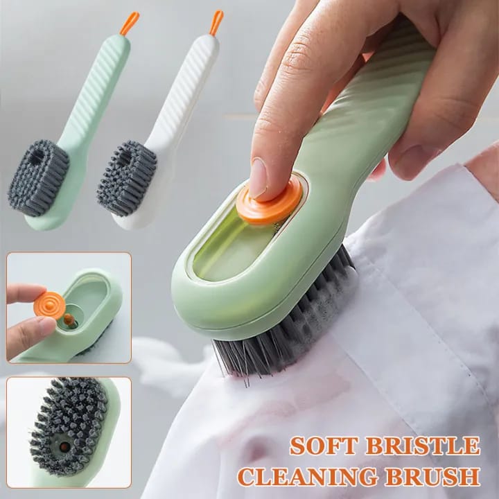 Cleaning Brush With Soap Dispenser | Long Handle | Soft Bristle