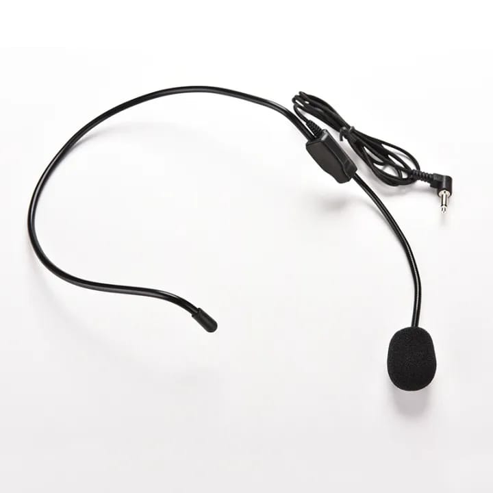 3.5mm Wired Headset Microphone for Voice Amplifier and Loudspeakers, Adjustable Headworn Design