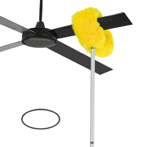 Fan Duster Ceiling Multi Purpose Duster Foldable Rod For Easy Ceiling Fan Cleaning