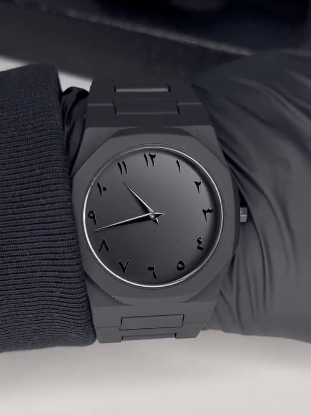Full Black Aura Quartz Watch – Lightweight Design, , Premium Quality & Finish