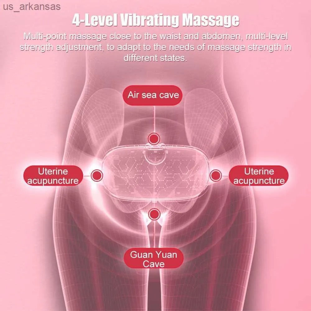 Digital Period Pad Heating And Vibrating For Healing Period Cramps / Heated Belly Belt For Menstrual Cramp Relief Electric Massager Machine For Woman