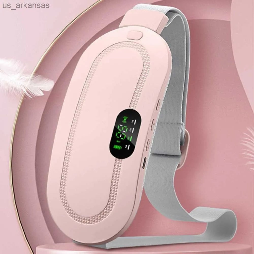 Digital Period Pad Heating And Vibrating For Healing Period Cramps / Heated Belly Belt For Menstrual Cramp Relief Electric Massager Machine For Woman