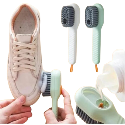 Cleaning Brush With Soap Dispenser | Long Handle | Soft Bristle