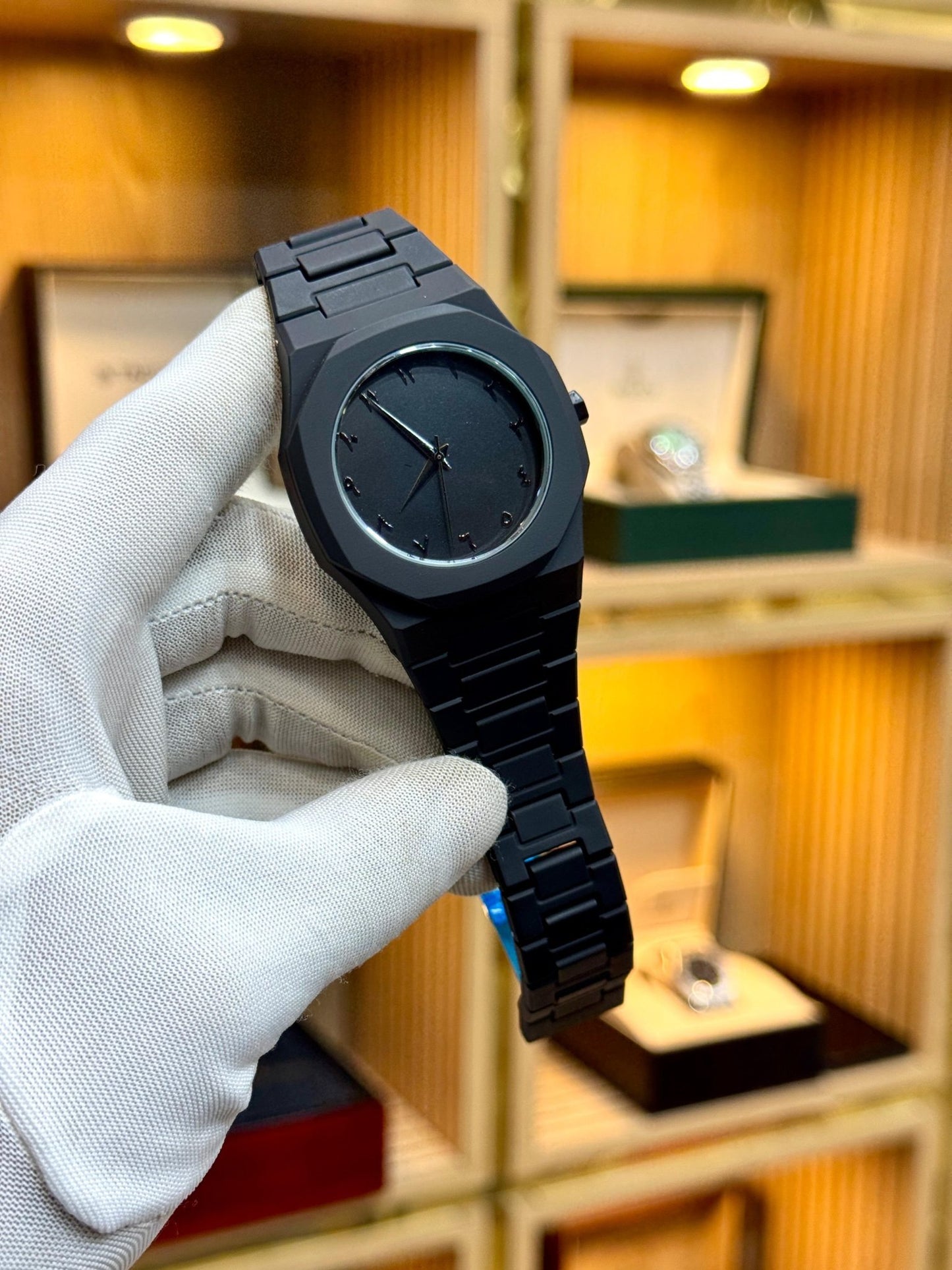 Full Black Aura Quartz Watch – Lightweight Design, , Premium Quality & Finish